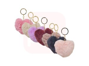CHAVEIRO CORACAO PELUCIA CORES